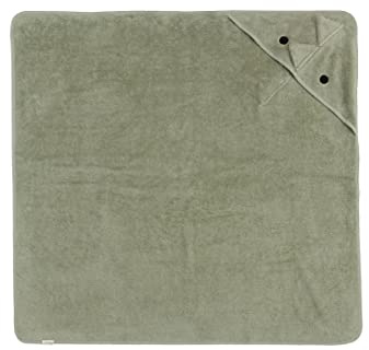 Kindsgut Baby Kapuzenhandtuch Dino, 100% Baumwolle, 100 x 100 cm | Weiches Babyhandtuch aus 100% zertifizierter Baumwolle mit Tierkapuze – für Bad, Schwimmbad und Strand