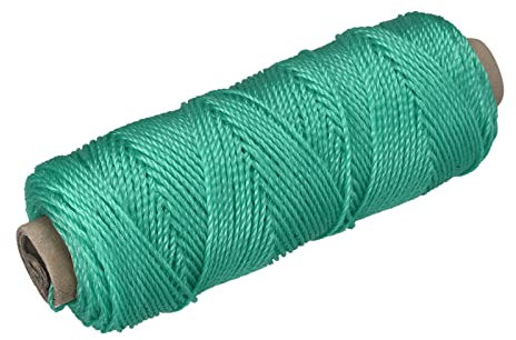 sourcing map Torcida Albañil Línea Nylon Cordel Cuerda Cordón Verde 100M/109 Yardas 1.5mm Diámetro para Redes, Paisajismo, Hogar Mejora, Bricolaje Proyecto, Artesanía, Albañilería