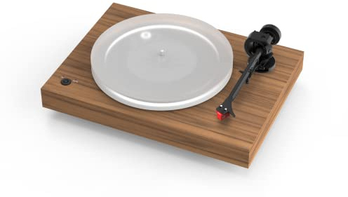 Pro-Ject X2 B True Balanced - Tocadiscos con cambio de velocidad electrónico, brazo de carbono y placa acrílica (incluye Ortofon Quintet Red, madera de nogal)