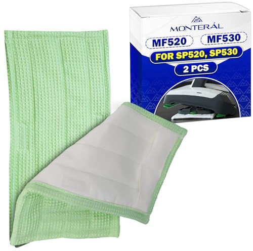 MONTERAL 2X Microfasertücher MF 520 MF 530 für Vorwerk Kobold SP520 SP530 | Reinigungstücher Bodenwischer Elektrisch - Garantie 10 Jahre - MONTERAL