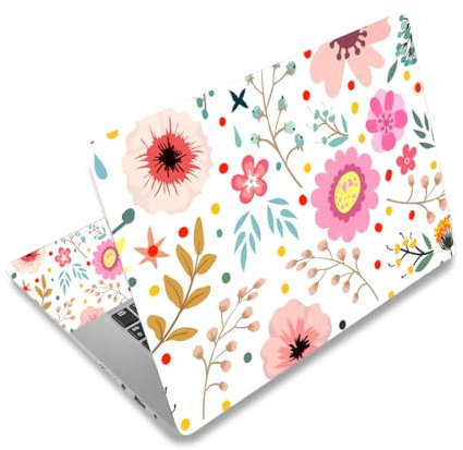 Laptop Skin Sticker Decal,12 13 13.3 14 15 15.4 15.6 inch Laptop Vinyl Skin Sticker Cover Art Protector Notebook PC (2 Wrist Pad Skins Included), Decorative Waterproof, Flower Plants