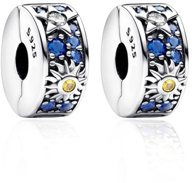 Amuefer S925 Charms goldene Sicherheitsketten, Clips, Spacer Anhänger | Geschenk für Frauen, Mädchen, Freunde, Ehefrau, Mutter, Tochter – Geburtstag, Jahrestag, Valentinstag, Weihnachten