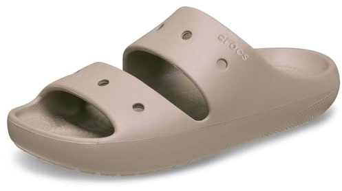 Crocs Unisex-vuxna klassiska sandaler 2.0, tofflor för kvinnor och män, Mullvadsbrunt, 10 UK
