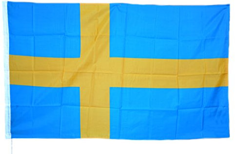 Bandiera Svezia cm 90x150 Tessuto Spesso Robusto Sweden Flag Sveriges Flagga