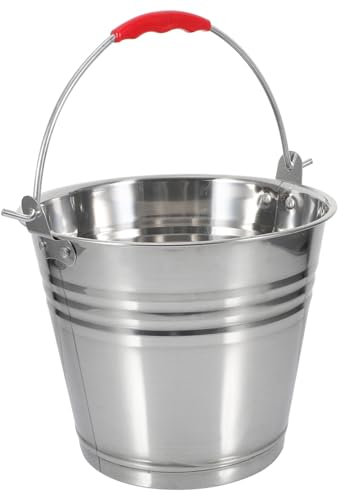 HOMOCONO Cubo De Acero Inoxidable Multifuncional De Asa para Almacenamiento De Leche y Agua Cocinas y Exteriores