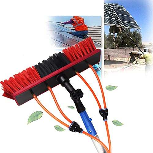 Wintergarten-Dachverkleidungsset mit Wasser-/Schlauchzufuhrstange, Solarmodul-Verkleidungsausrüstung, ausziehbar, linearer Wintergarten, Dachbürstenkopf 30 m (7 m)