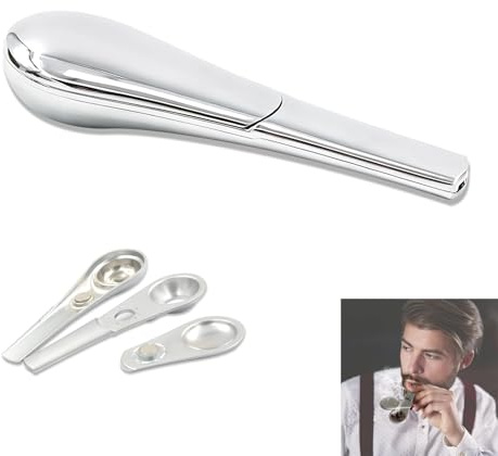 Small Mini Smoking Pipe, Portable Metal Smoking Cigarettes Pipe Weed for Grandfather, Husband, Boyfriend Gift, Comes in a Gift Box