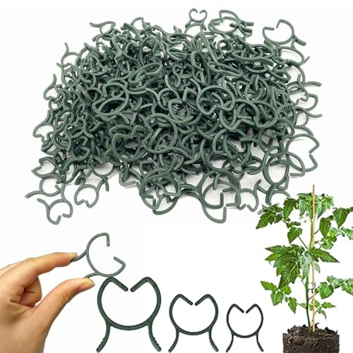 GDQQOYWQT 60 Pieces Plant Clips,Garden Clips,Vine Fixing Clips,Plant Rings Plant Support Clips For Plant Tomato Vines, Trellis Clips Connects Plant Flower Vegetable for Upright Growth