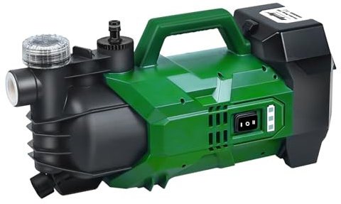 Mellif Akku Gartenpumpe kompatibel mit Makita Akku 18V, Akku Wasserpumpe mit 2.2 Bar, Max. 2800 L/hFördermenge, 22M Förderhöhe, 2 Förderstufen, Überlastschutz (Ohne Akku)
