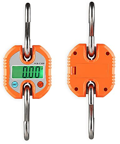 Ausla Digital Baggage Fiskvåg med Nollspårnings Tara-funktion 150kg Dubbel Uppdelningsvärde Hängvåg (Orange)