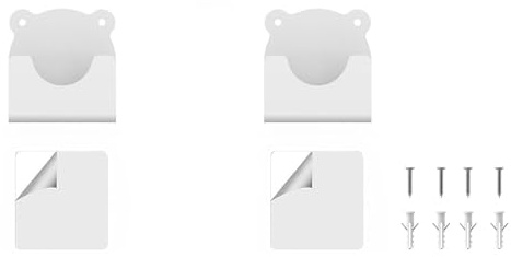 Lot de 2 supports de tringle à rideaux de salle de bain sans colle à percer - Support de douche - Fixation sur tringle