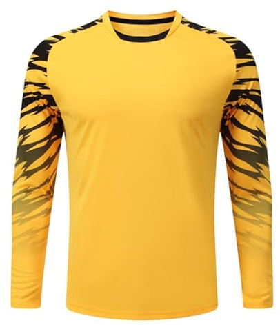 inlzdz Maglia da Portiere Bambino Football Goalkeeper Shirts Maglia Termica a Manica Lunga con Protettiva Top Sportivo da Basket Pallavolo Allenamento C Arancione 13-14 Anni