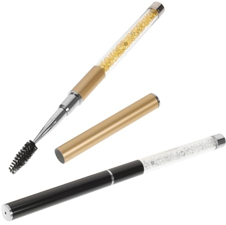 HONITANO 2 piezas Cepillo para Pestañas y Cejas Ergonómico con Diseño para Maquillaje Profesional y Personal para Rímel y Extensiones Acabado Natural y Cuidado