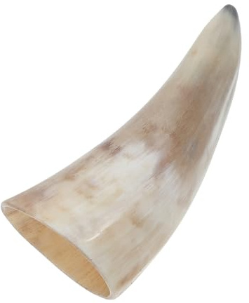 LOLIPPYY Boccale Stile Medievale Fatto in Corno Naturale Vichingo | Tazza Artistica Funzionale, Facile da Usare, per Cosplay e Foto, Design Unico Decorativo