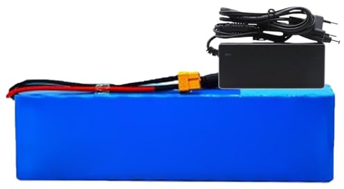 Batería Litio 48V Y 10Ah 13S3P para Bicicletas Equilibrio, Bicicletas Eléctricas Y Patinetes, Batería Iones Litio Impermeable para Bicicletas Eléctricas con Cargador XT90+JST