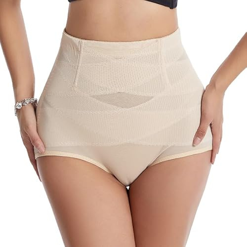 InfiniZer Tummy Control Knickers High Waisted Knickers For Women Butt Lifter Shapewear Tummy Control Comfort Slimming Shapewear Shorts For Daily Wear (UK, Alpha, M, Regular, Regular, Skin)
