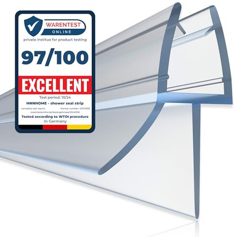 HNNHOME® Bath Shower Screen Door Seal Strip for 6-8 mm Glass Up to 20 mm Gap