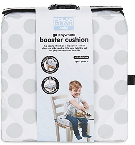 Polar Gear Coussin antidérapant pour chaise haute pour enfant, en synthétique sans BPA, avec deux sangles réglables, 4 pieds, lavable et réutilisable