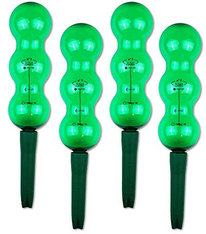Garden Innovations Aqua Balance Pflanze gießen Spikes und Globes mit Wetter/Temperatur gesteuerte (4 Stück), Garten grün, 1,25 Liter