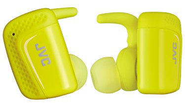 JVC Auricolari in ear AE sport con gancio mobile (Pivot Motion), Truly wireless completamente senza fili, Giallo