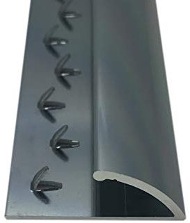 Heavy Duty - Extra Long 9ft / 2.7m / 270cm / 2700mm - Carpet to Vinyl Flooring or Doorway Trim - Metal Plate Threshold Strip Door Bar - Grey Colour