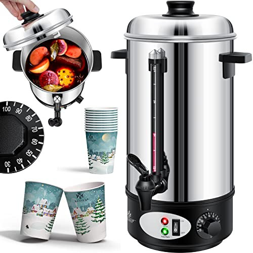 KESSER® - Hervidor de vino caliente de acero inoxidable, máquina de bebidas calientes, 8 litros