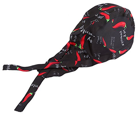 Pirate Head Scarf, Chapeau De Pirate Chapeau Chapeau De Cuisine En Tissu Cuisine Restaurant Serveur Serveur Traiteur Chapeaux Head wrap Chapeaux Pour Hommes Femmes Coton Chapeaux(Poivre)
