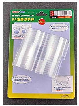 Trumpeter Master Tools 09993 Lot de 12 boîtes à peinture avec bouchon 28 cc pour 12 pièces - Accessoires pour modélisme