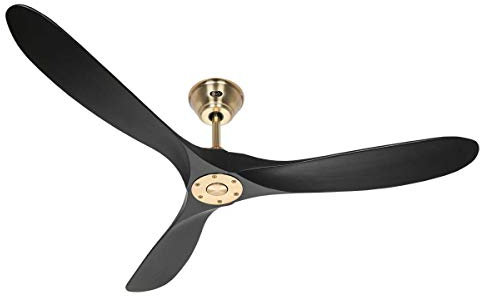 CasaFan ECO GENUINO 152 Deckenventilator, Energiesparender & leiser Ventilator mit hochwertigen Holzflügeln, 6 Geschwindigkeitsstufen mit Fernbedienung, für Räume bis 35 qm & Schrägen bis 12°