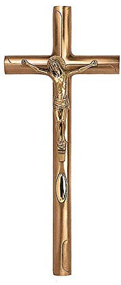 Holyart Wandkreuz in Bronze, 50 cm, für den Aussenbereich