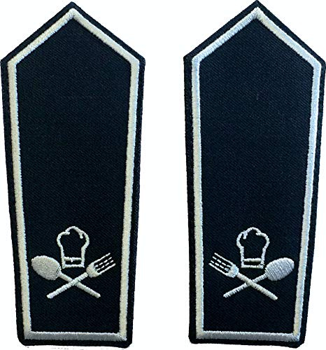 FEUER1 Dienstgrad-Schulterklappen NRW Spezial ohne Knöpfe: Küchenchef/Chef de Cuisine (Silber/Silber)