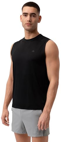 DANISH ENDURANCE Träningslinne, Snabbtorkande, Racerback, för Herr, 1-Pack, Svart, XXL