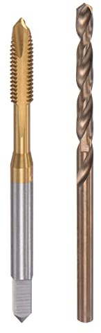 sourcing map Spiralgewindebohrer M4 x 0,7 mit 3,3mm Bohrer Set metrisch | Schnellstahl Maschinenschraube Gewindebohrer Gewindeschneidwerkzeug