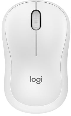 Logitech M240 Silent Bluetooth Mouse, Wireless, Compact, Portable, Smooth Tracking, 18-Month Battery, for Windows, macOS, ChromeOS, Compatible with PC, Mac, Laptop, Tablets - Off White
