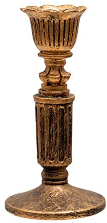 HEXEH Kerzenhalterhalter Klassiker Kerzenhalter aus Alter Goldener Kerzenhalter Dekoration Restaurant Hochzeit Homestay Dekoration Licht Luxus Retro Dekoration Kandelaber (Size : C)