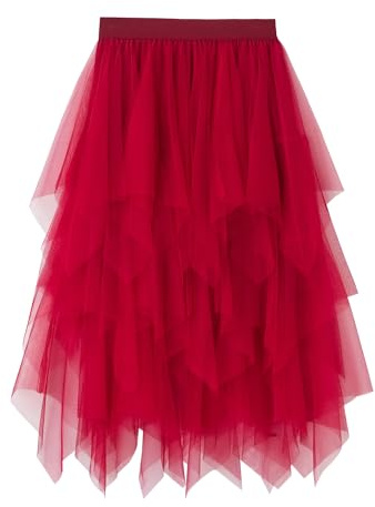 JEROZIYANT Skirt Wine Red