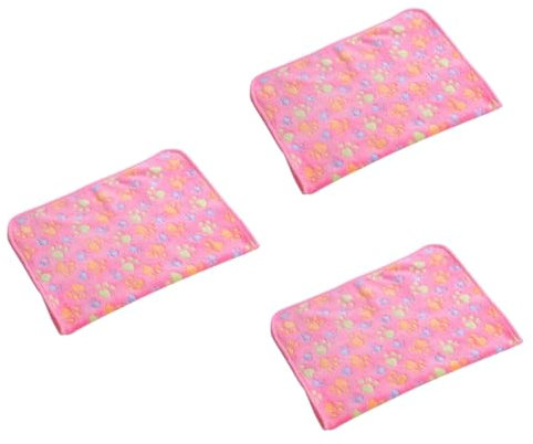 minkissy 3stücke Puppy Blanket Fleece Decke Für Kleine Hunde Und Katzen Warme Schlafmatte Für Haustiere Mit Pfotenmotiven Für Couch Bett Und