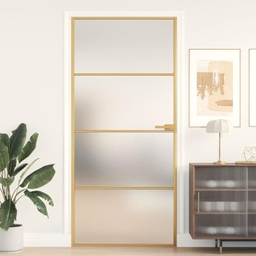 Festnight Glastür Innentüren Tür Glas Innen Zimmertüren Innentür Glasschiebetür Hartglas 93x201,5 cm