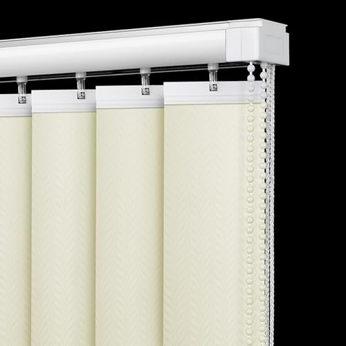 FENGSHOUU Lamellenvorhänge Vertikaljalousie,Blickdicht lichtdurchlässig Lamellen Rollo Schiebegardine,für Terrassen Glasschiebetüren,inklusive Montagematerial,Anpassbar,Breite×Höhe (80cm x 200cm)