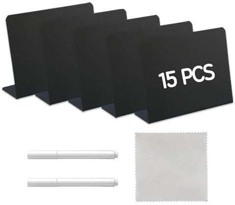 Kreidetafel Klein,Kleine Tafeln Zum Beschriften,Mini Tafeln Zum Beschriften,Buffet Schilder,Buffet Schilder Zum Beschriften,Kreidetafeln,Kreidetafel Klein Zum Aufstellen,Mini Chalk Boards,15 Stück