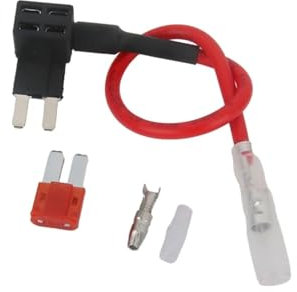 Mini-Sicherungshalter für Auto, mittlere und kleine Größe, 12 V, zusätzlicher Stromkreis-Wasserhahn-Adapter mit Standard Micro Mini 10 A ATM-Flachsicherung, 1 Stück (T Micro 2,50 A)