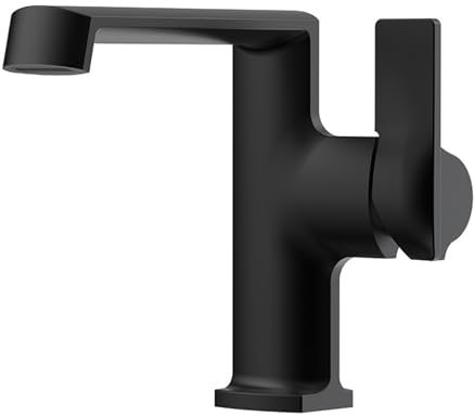 Black Waterfall Bathroom Basin Mixer Tap Hot and Cold Sink Faucet Low Pressure Sink Mixer Tap