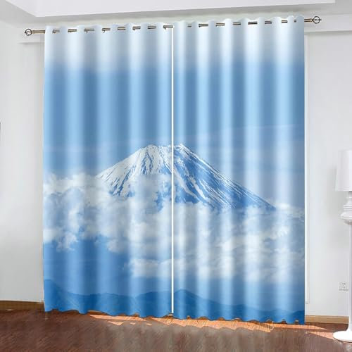 Beydodo Vorhänge Verdunklung mit Ösen 2er Set, Gardinen Blickdicht 152x214CM Natur Vulkan Verdunklungsvorhänge Kinderzimmer Jugendzimmer