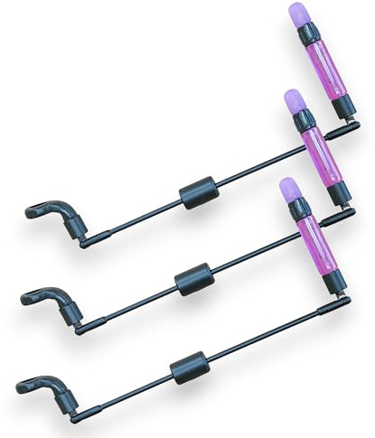TJRS Bissanzeiger, Swinger, Karpfenangeln, für Bissanzeiger und Banksticks, Violett, 3 Stück