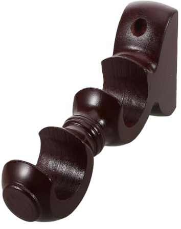 ULTECHNOVO Soporte De Barra De Cortina Doble Soporte De Barra De Cortina Rústico Soportes De Barra De Cortina Doble De Madera Soportes De Barra De Cortina De Madera