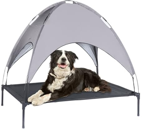 Hundezelt Für Hunde,Hundezelt Mit Bettfunktion - Weichgepolstertes Klappbares Zelt Mit Sonnenschutz, Hohe Belastbarkeit, Atmungsaktiv Und Isoliert Für Reisen, Kleinere Hunderassen, Auto-Camping, Woh