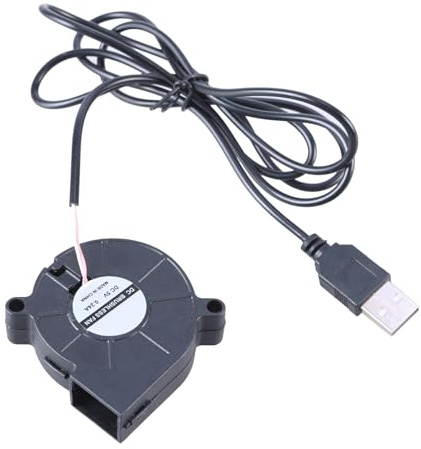 Qsvbeeqj Compact 50 mm USB Blower Fan for Computer DC5V Cooling Fan 5v1a Input 115 cm Cable for Electronic Device Projects