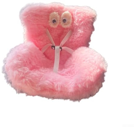 Startbuymore Travel Friendly Doll Car Seat, Pink | Safety Belt, Soft Plush Material, For Displaying Beloved Dolls