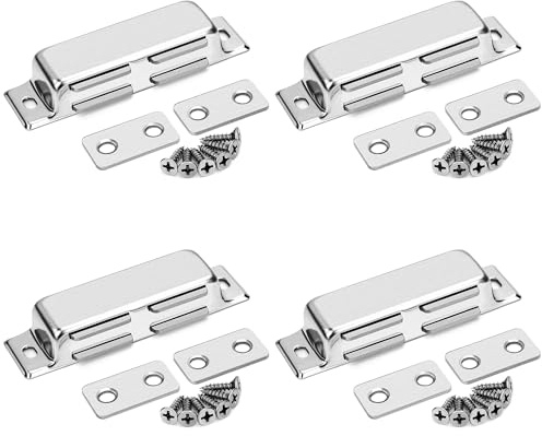 Yesaler Chiusura Magnetica per Porta Calamita porta in Acciaio Inox Chiudiporta Magnetica per Cassetto porta Dell'armadio Inestra Armadio 4 Pezzi