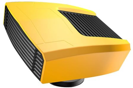 Riscaldatore per auto Riloer per camper 24V 180W portatile per auto, raffreddamento e riscaldamento rapidi invernali, spina nell'accendisigari, compatibile con l'utilizzo di 24V DC giallo